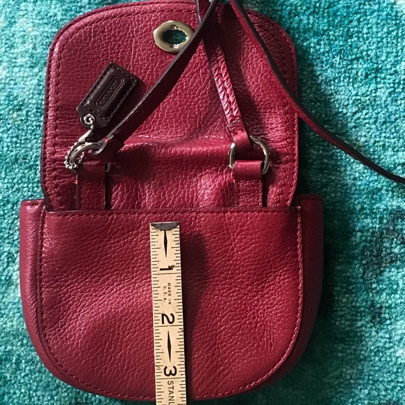 Coach red purse park MINI crossbody leather - Picture 5 of 8